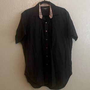 Burberry (L) black button shirt